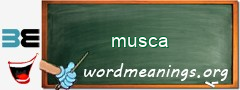 WordMeaning blackboard for musca